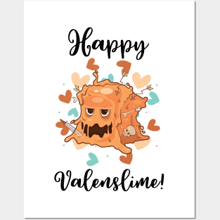 Happy Valenslime Roleplaying Video Game RPG Geek Couple Gift Posters and Art
